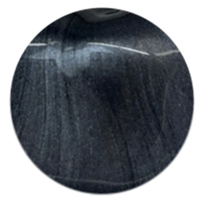 Black metallic wax color swatch