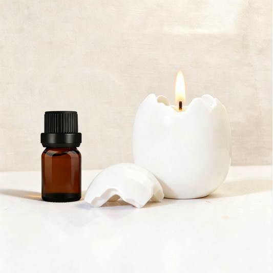 Egg Shell Ceramic Scented Candle with Essential Oil