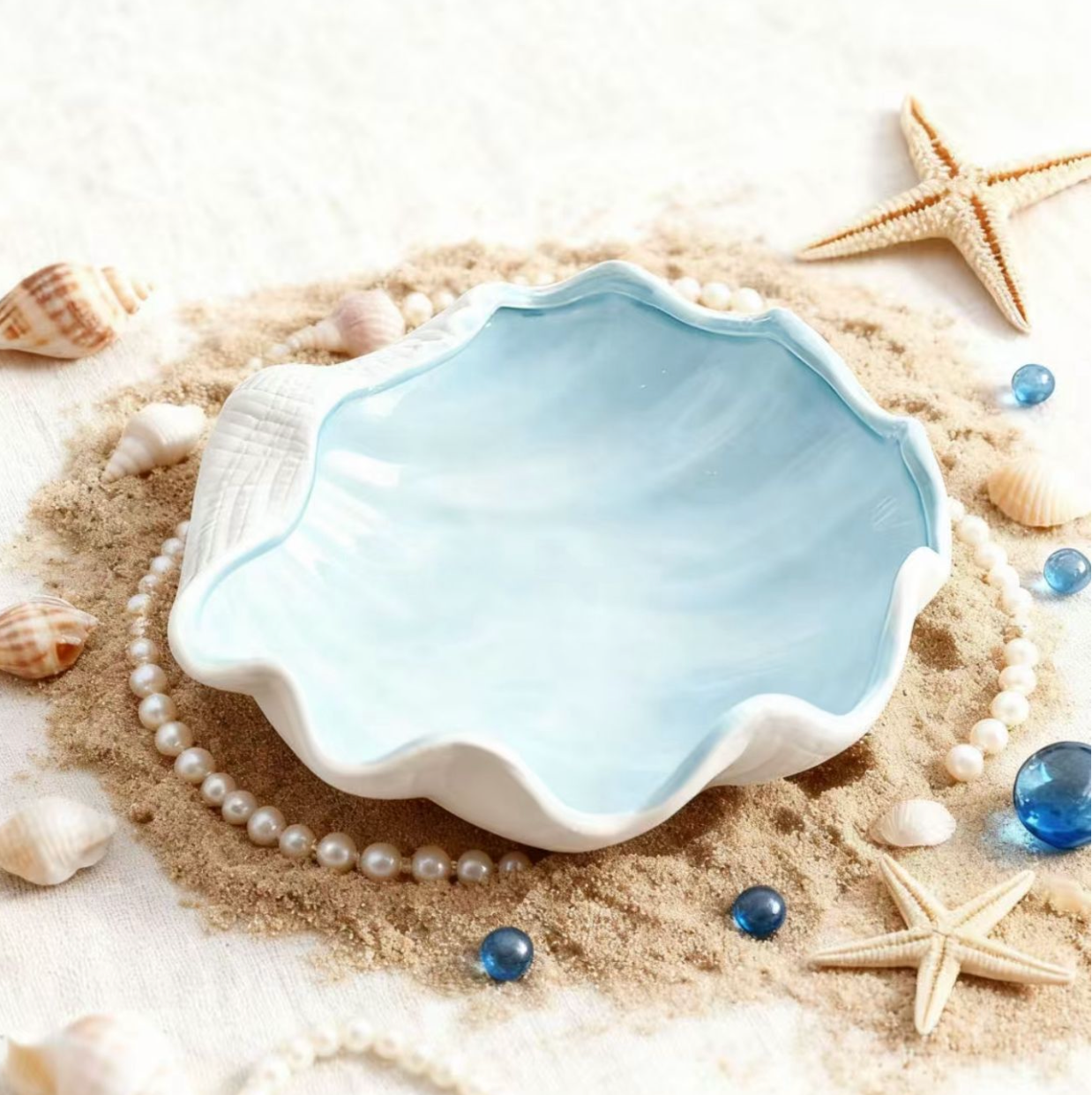 Seashell Bowl Coastal Style Home Decoration