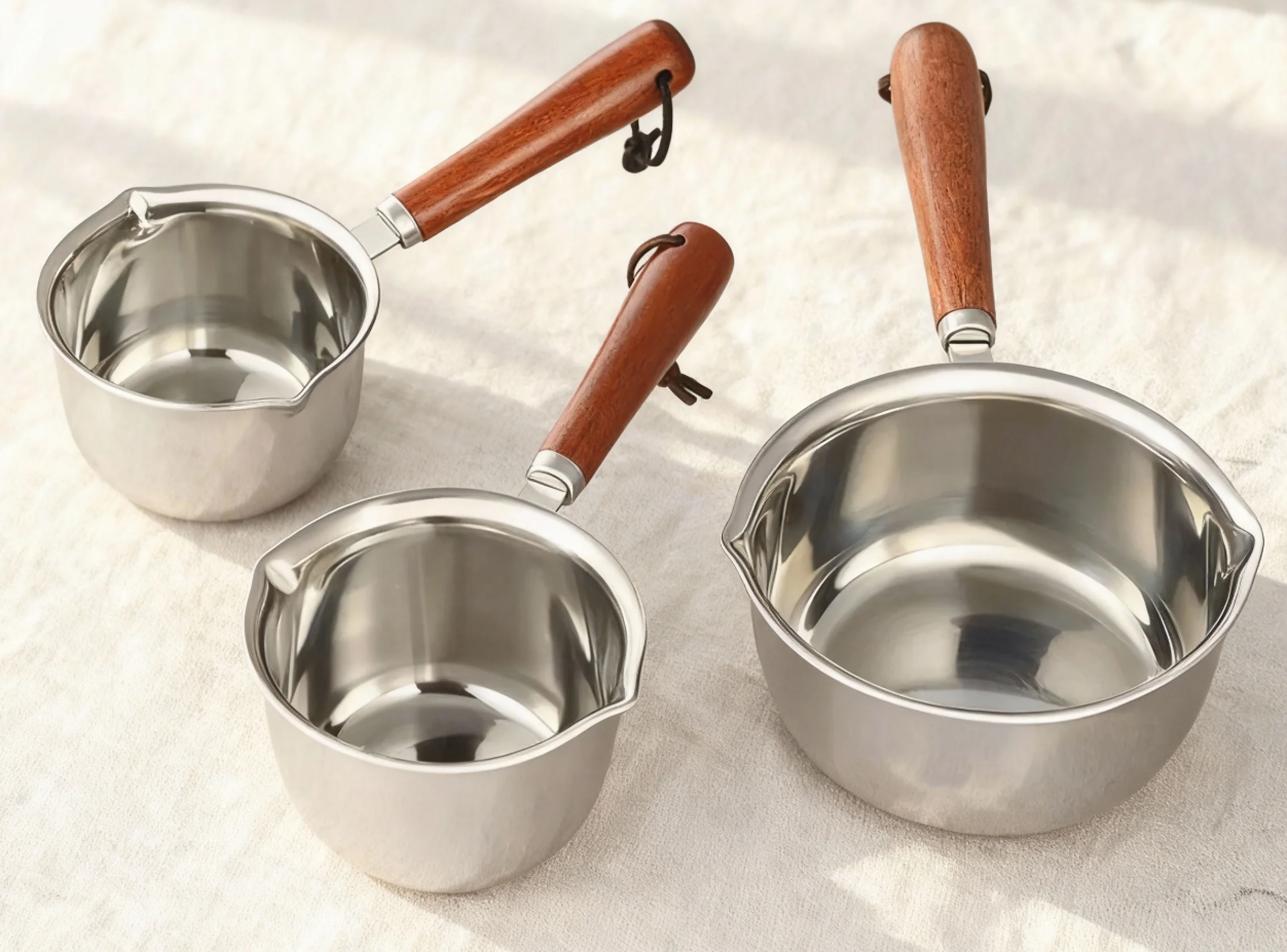 3-Piece Stainless Steel Wax Melting Pot Set
