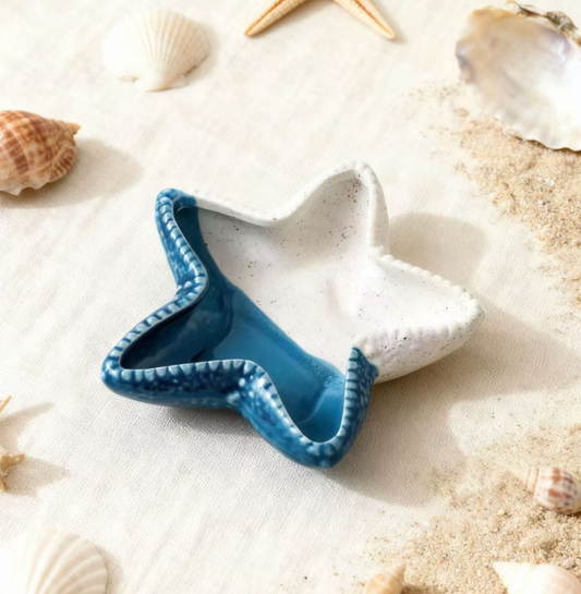Two Tone Starfish Dish for Coastal Decor