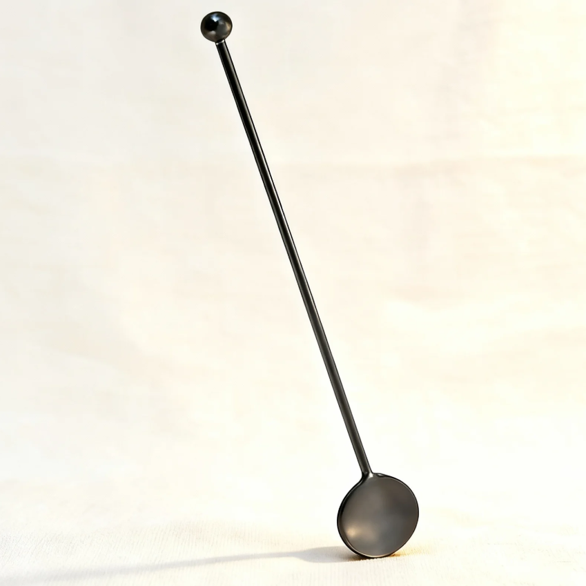 Matte black candle snuffer dipper for candle maintenance