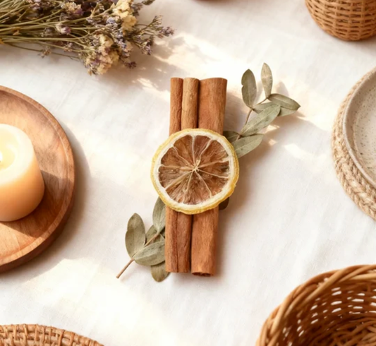 Cinnamon & Dried Lemon Decor Set for Cozy Home
