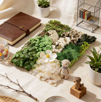 Green Preserved Flower Kit for Candle & DIY Craft