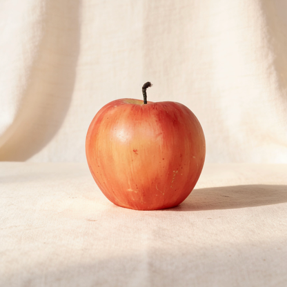 Realistic red apple shaped scented decorative candle