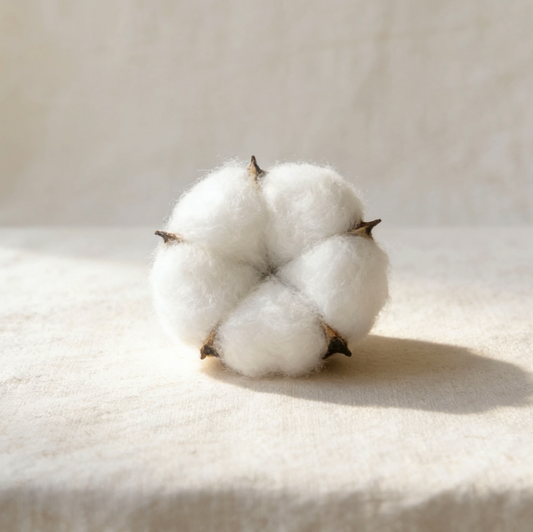 Single white cotton boll dried flower