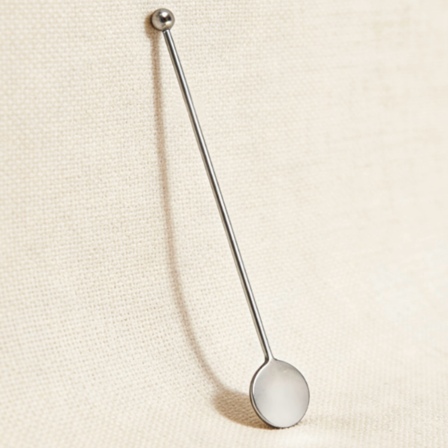 Silver metal candle wick dipper tool for candle care