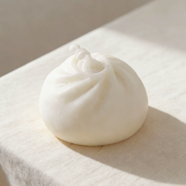 Steamed bun-shaped candle mold, perfect for creating unique, food-inspired candles for DIY candle making projects and home decor