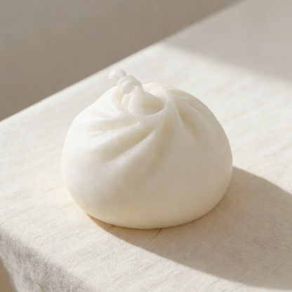 Steamed bun-shaped candle mold, perfect for creating unique, food-inspired candles for DIY candle making projects and home decor