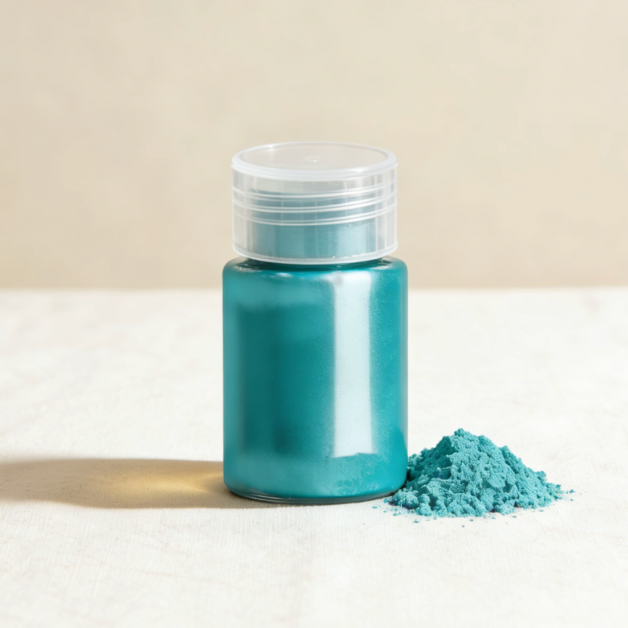 Turquoise blue pearl candle pigment
